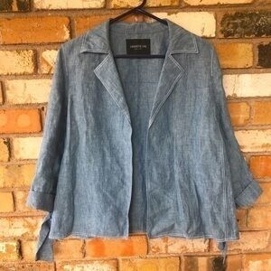 Lafayette 148 Linen Chambray Open Top